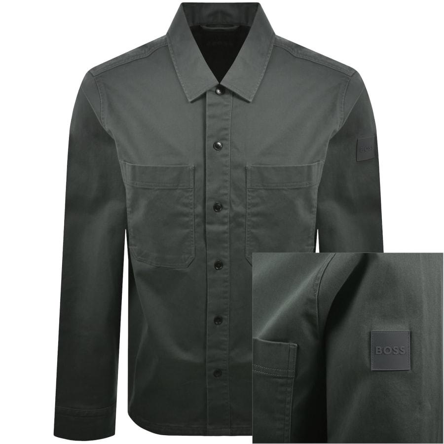 Image number 1 for BOSS Locky 4 Overshirt Green