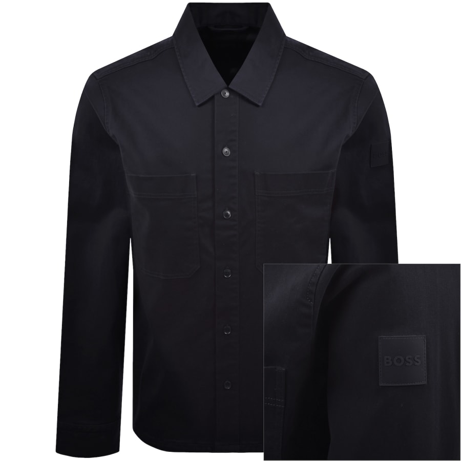 Image number 1 for BOSS Locky 4 Overshirt Dark Blue