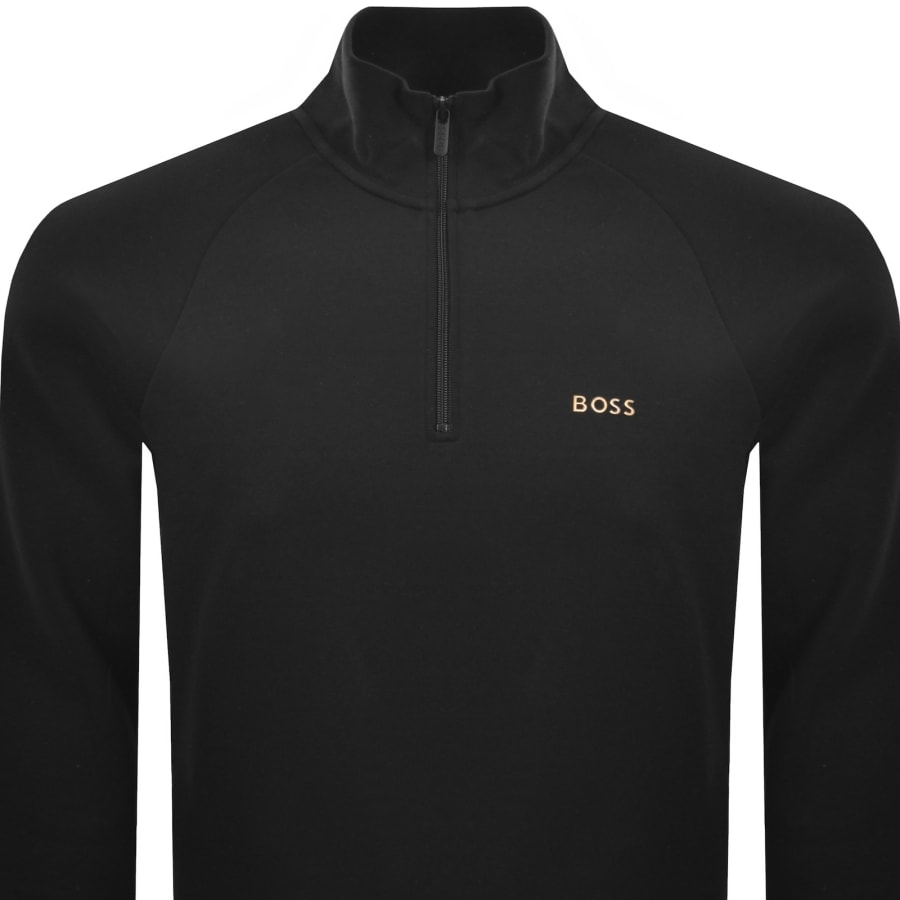 Image number 2 for BOSS Sense Quarter Zip Sweatshirt Black