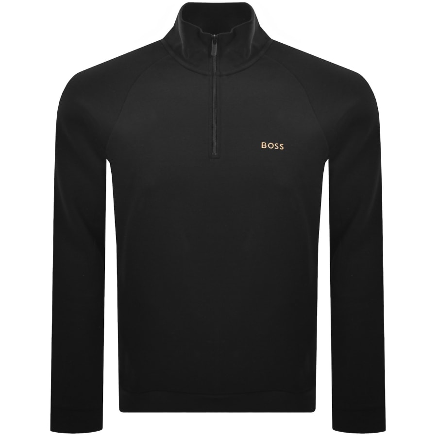 Image number 1 for BOSS Sense Quarter Zip Sweatshirt Black