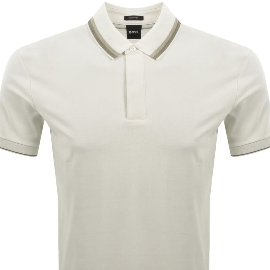 Image number 2 for BOSS Parris 18 Polo T Shirt Cream
