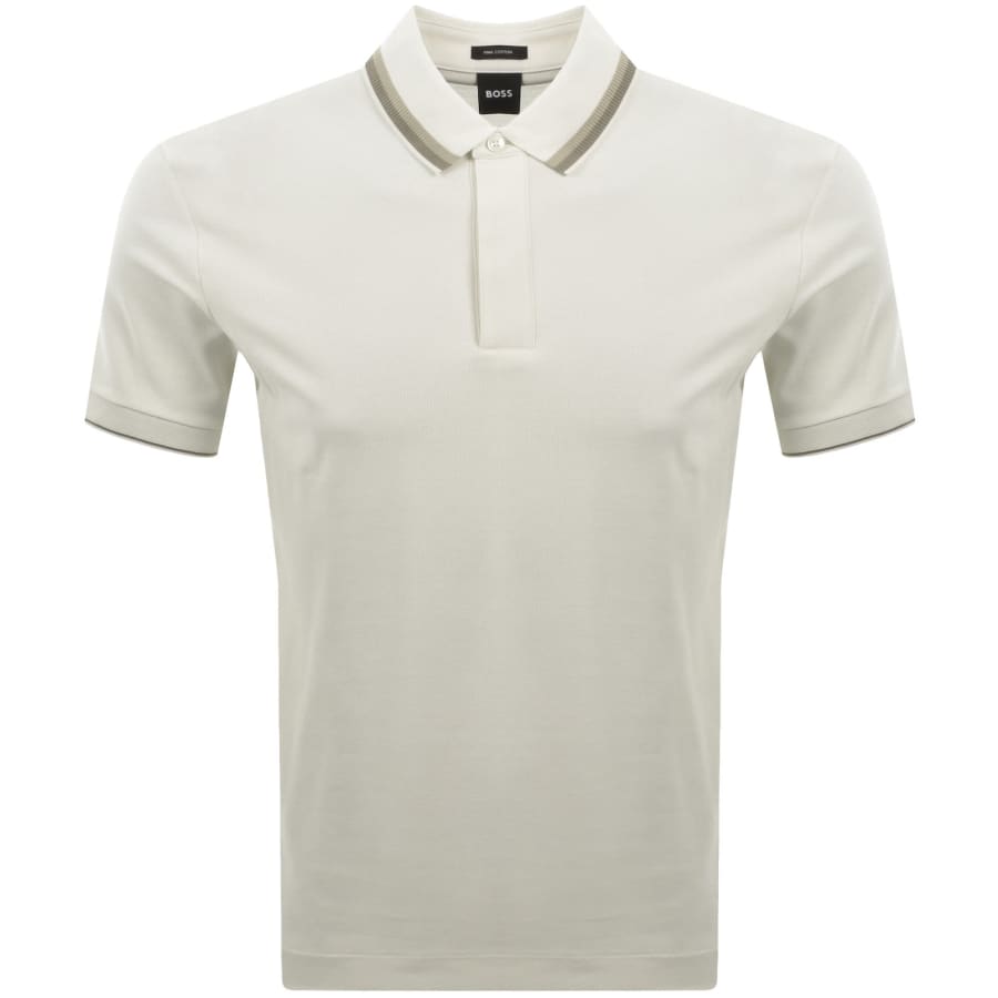 Image number 1 for BOSS Parris 18 Polo T Shirt Cream
