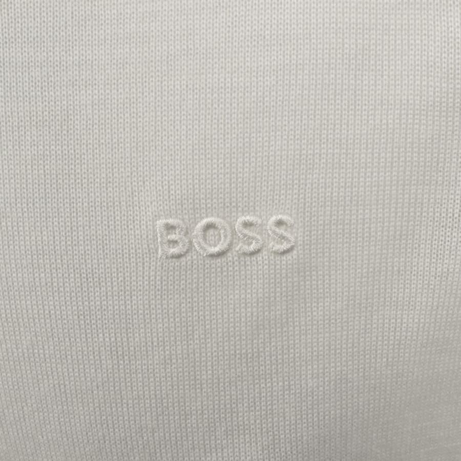 Image number 3 for BOSS Leno Merino Wool Knit Jumper Cream