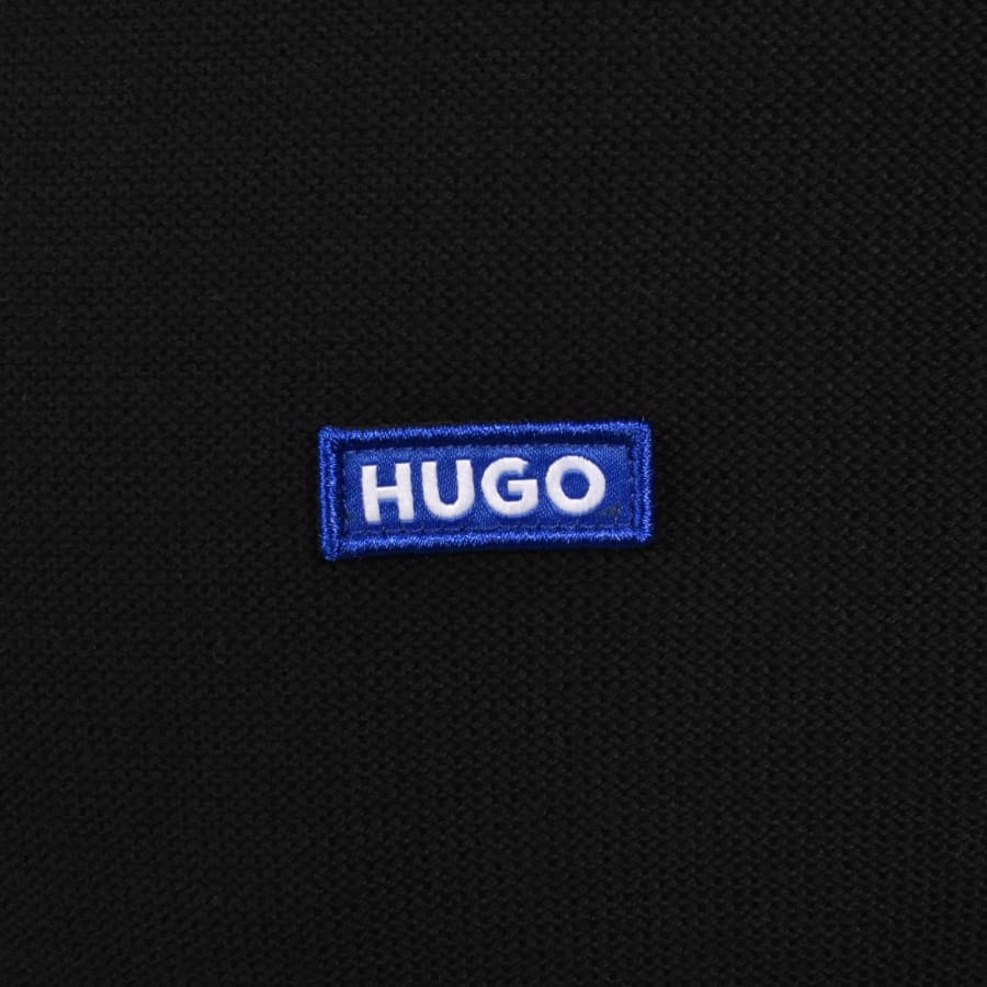 Image number 3 for HUGO Blue San Patty Knit Polo Black