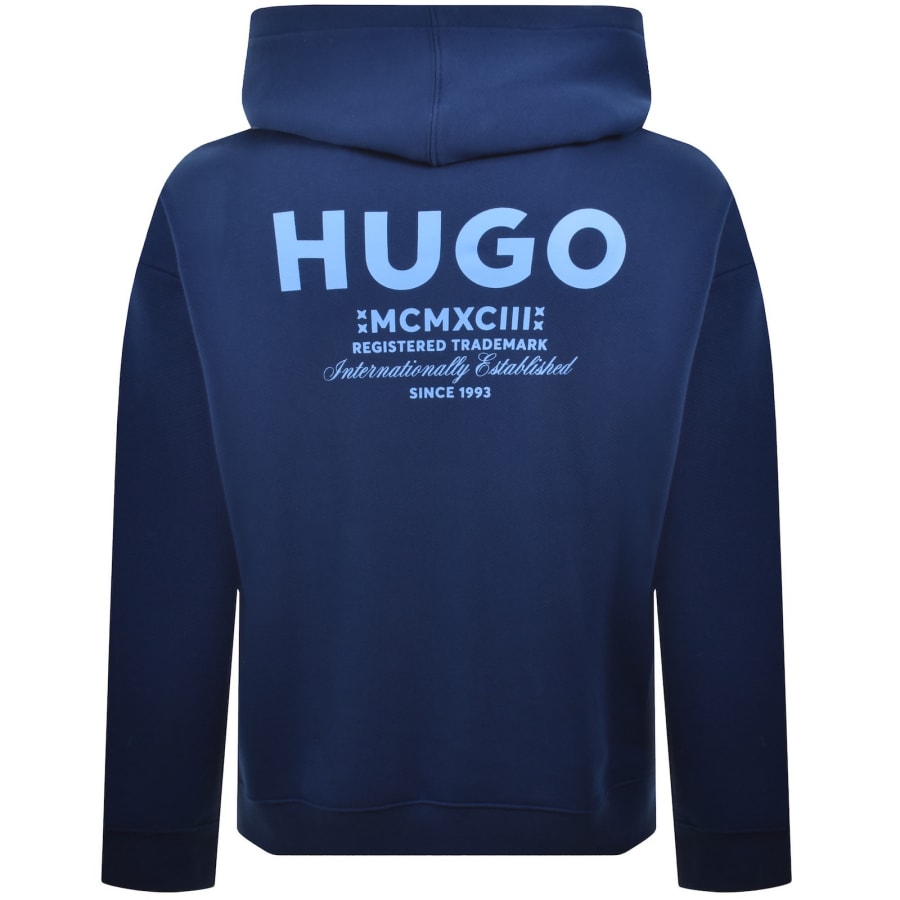 Image number 5 for HUGO Blue Nazardo Hoodie Blue