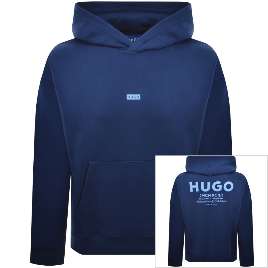 Image number 1 for HUGO Blue Nazardo Hoodie Blue