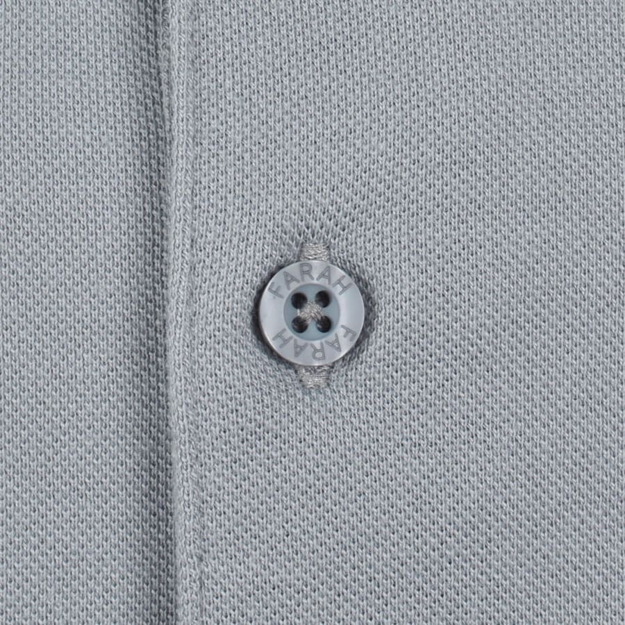 Image number 4 for Farah Bowes Tipping Polo T Shirt Icelandic Blue