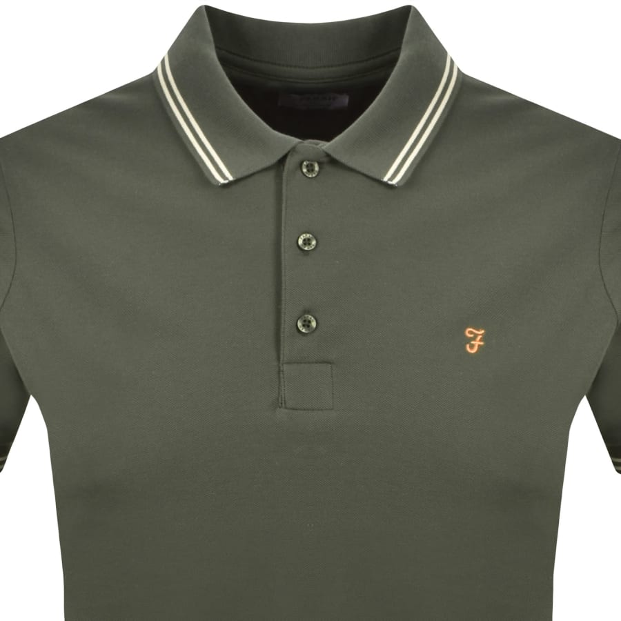 Image number 2 for Farah Bowes Tipping Polo T Shirt Green