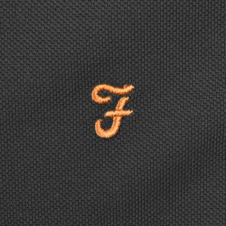 Image number 3 for Farah Bowes Tipping Polo T Shirt Washed Black