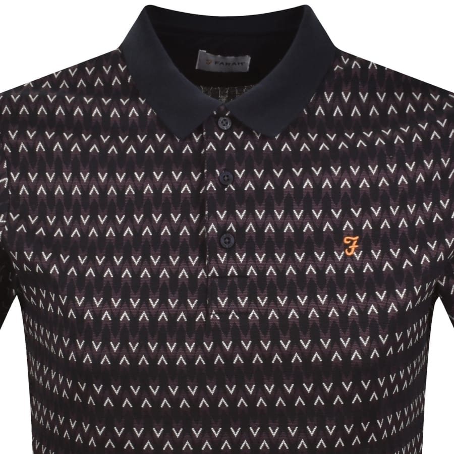 Image number 2 for Farah Galen Polo T Shirt True Navy