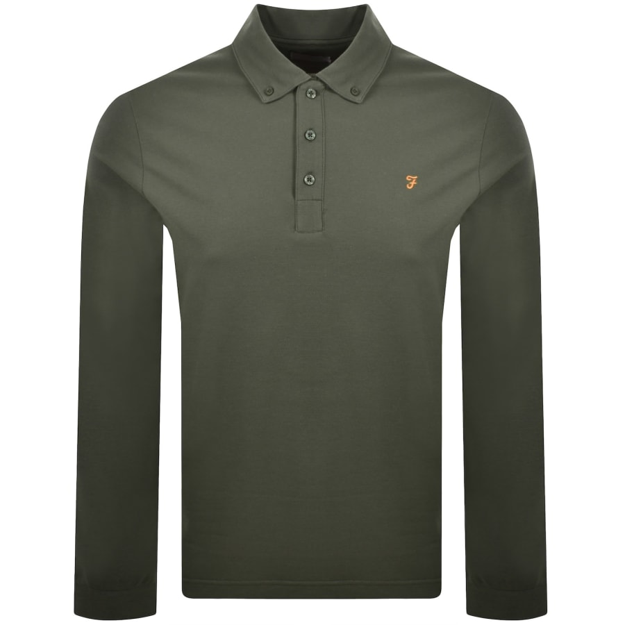 Image number 1 for Farah Irwin Polo T Shirt Rosemary Green