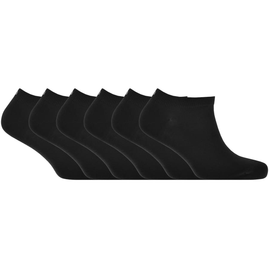 Image number 1 for HUGO 6 Pack Ankle Socks Black