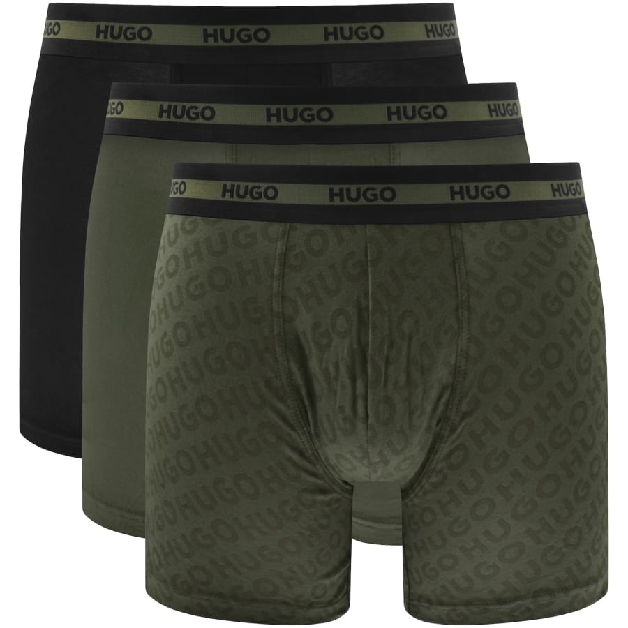 Image number 1 for HUGO 3 Pack Planet Boxer Briefs Black