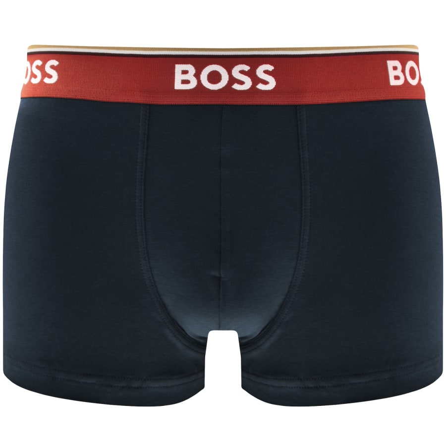 Image number 2 for BOSS Underwear 3 Pack Power Trunks Navy