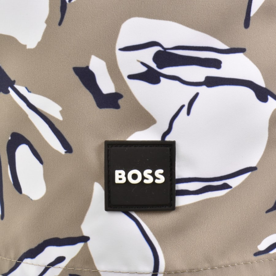 Image number 3 for BOSS Piranha Swim Shorts Open Brown