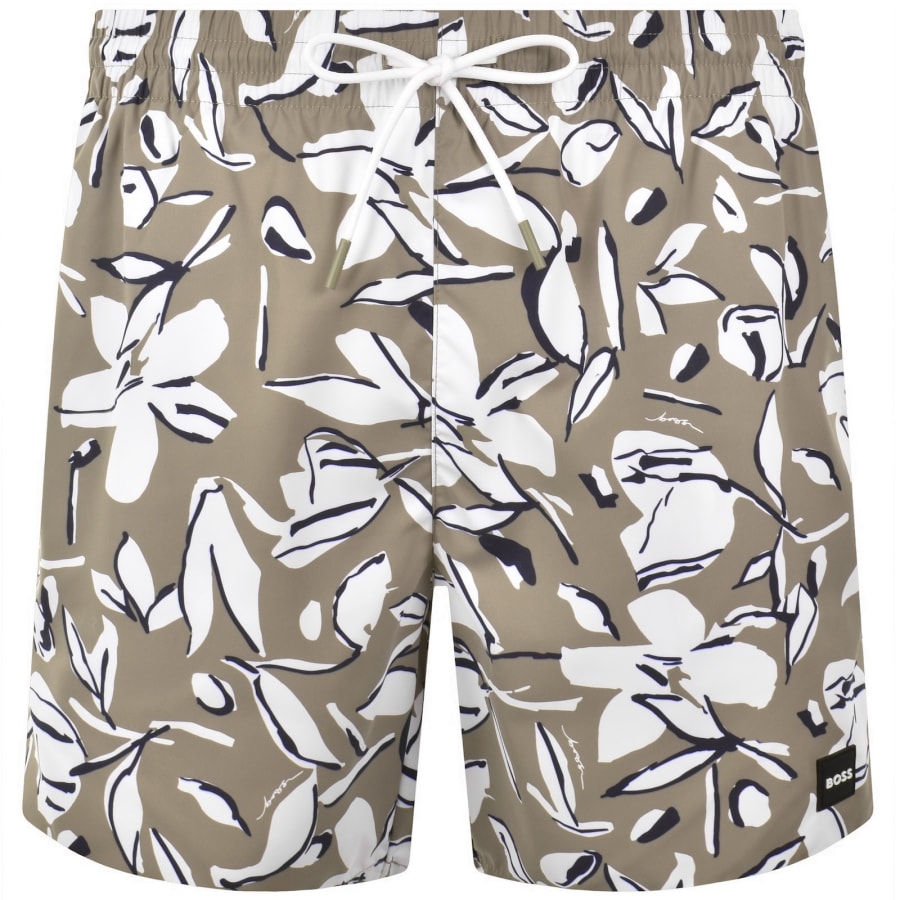 Image number 1 for BOSS Piranha Swim Shorts Open Brown