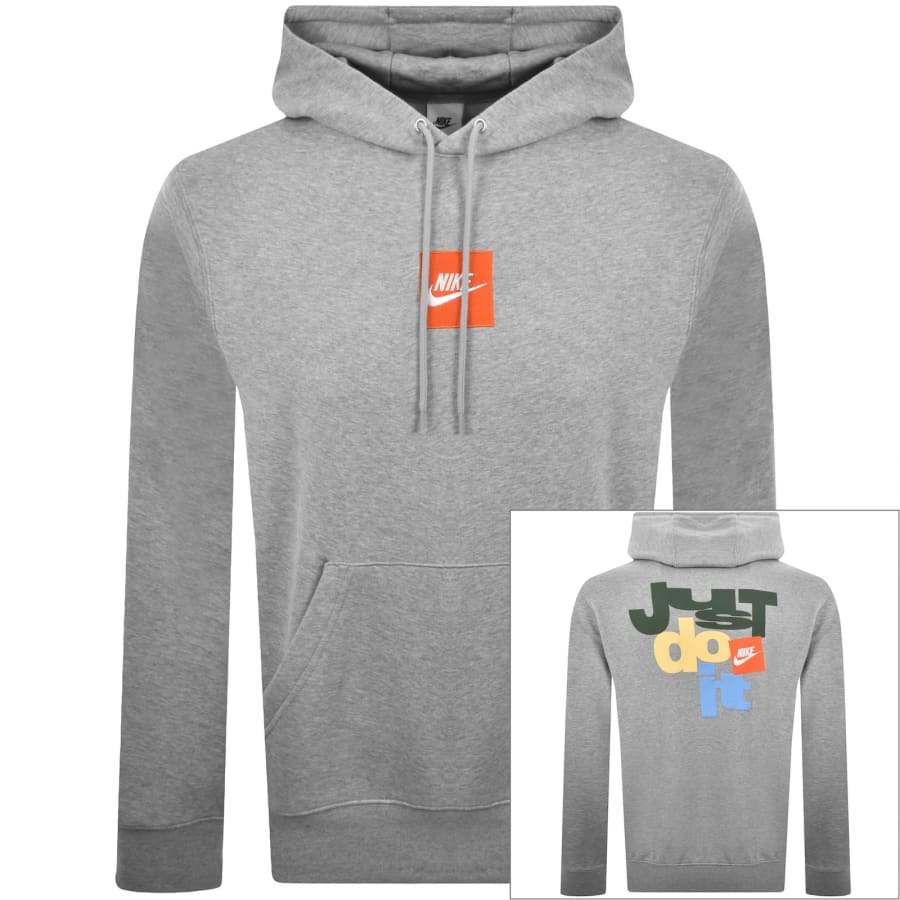 Image number 1 for Nike Logo Hoodie Grey