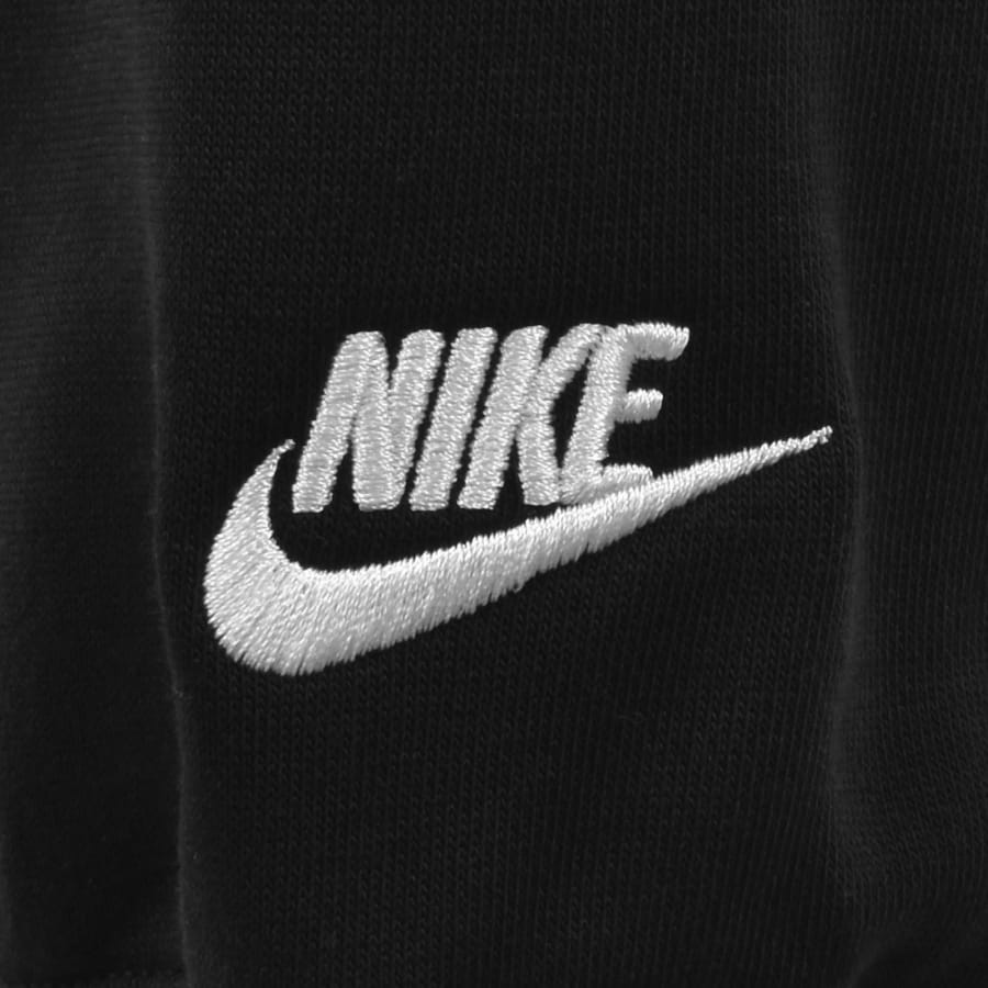 Image number 4 for Nike Club French Terry Hoodie Black