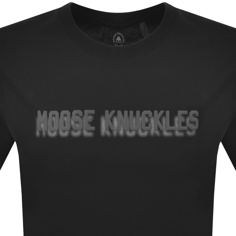 Image number 2 for Moose Knuckles Shadow Logo T Shirt Black