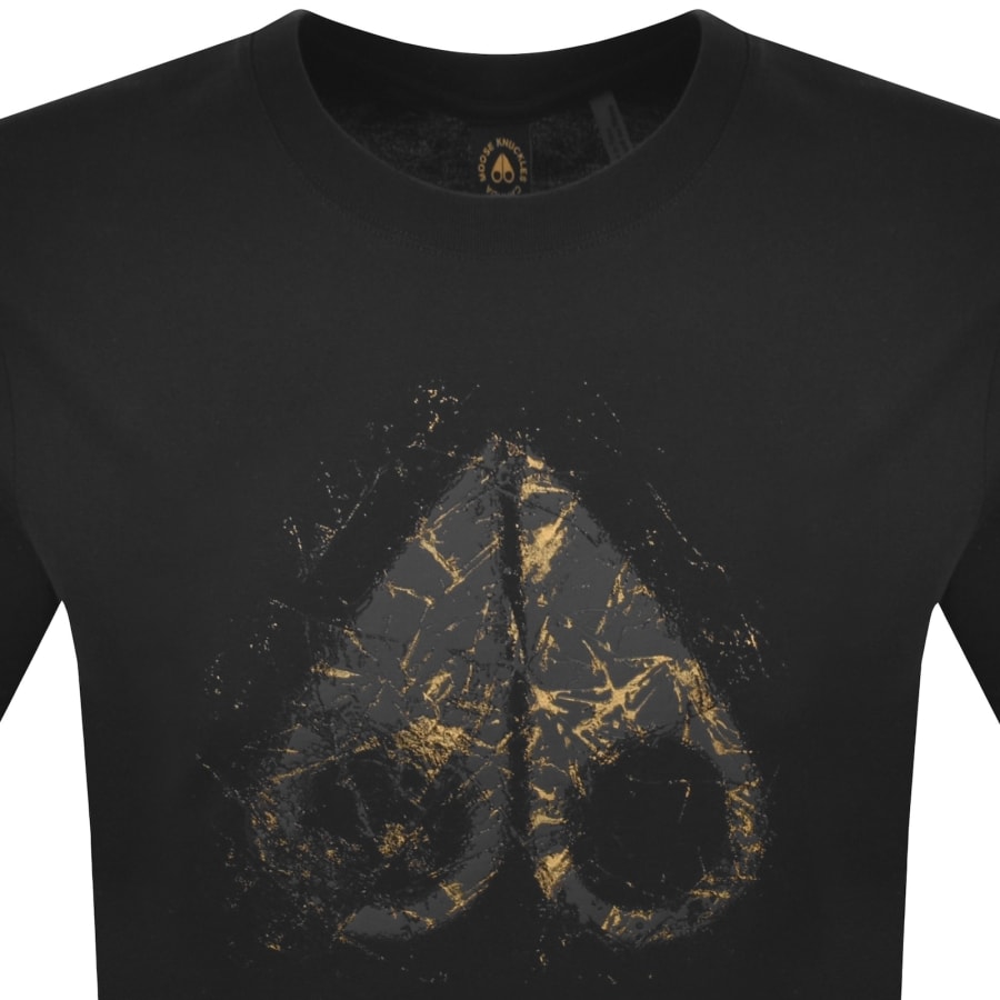 Image number 2 for Moose Knuckles Gold Icebreak T Shirt Black