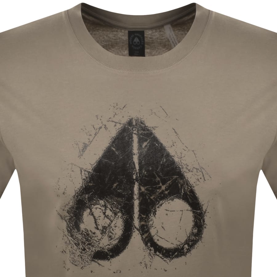 Image number 2 for Moose Knuckles Icebreak Logo T Shirt Brown