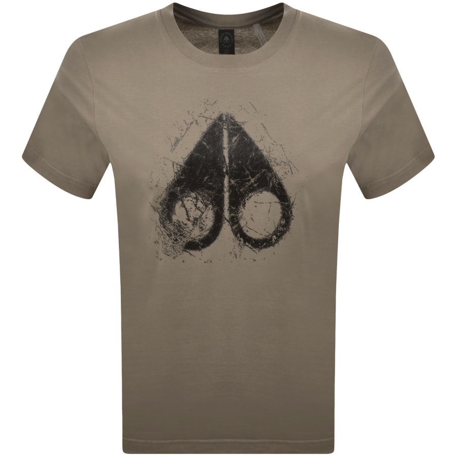 Image number 1 for Moose Knuckles Icebreak Logo T Shirt Brown