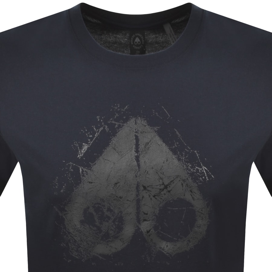 Image number 2 for Moose Knuckles Icebreak Logo T Shirt Navy