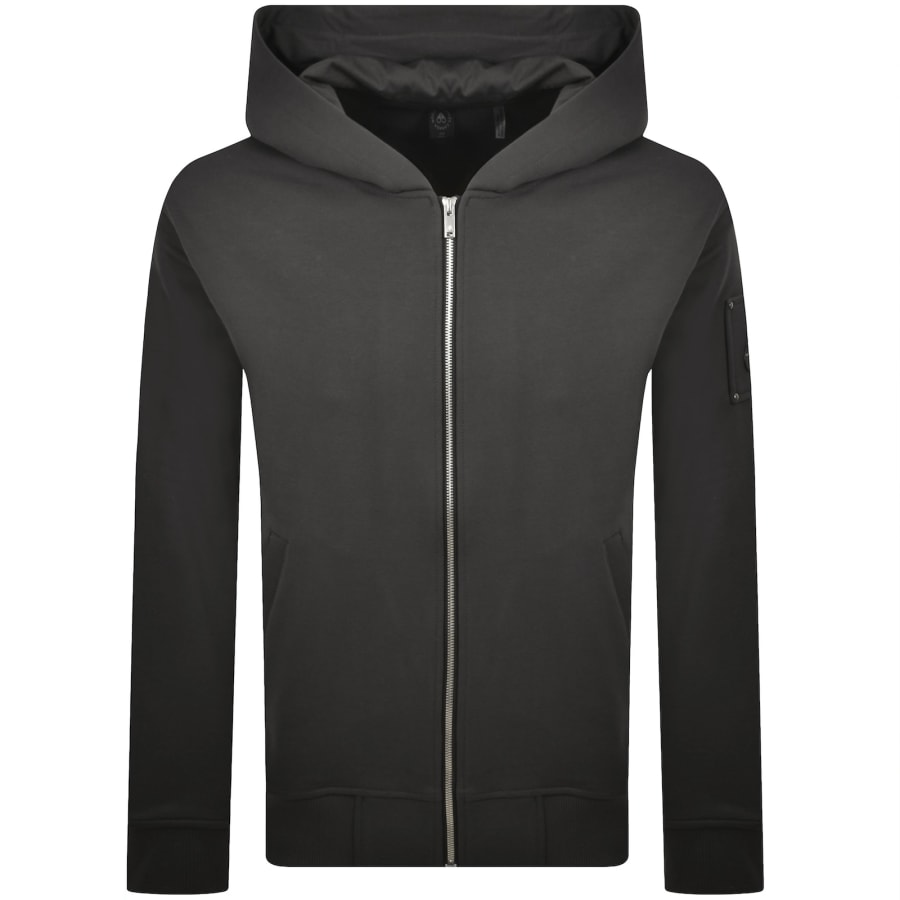 Image number 2 for Moose Knuckles Snyder Zip Hoodie Grey