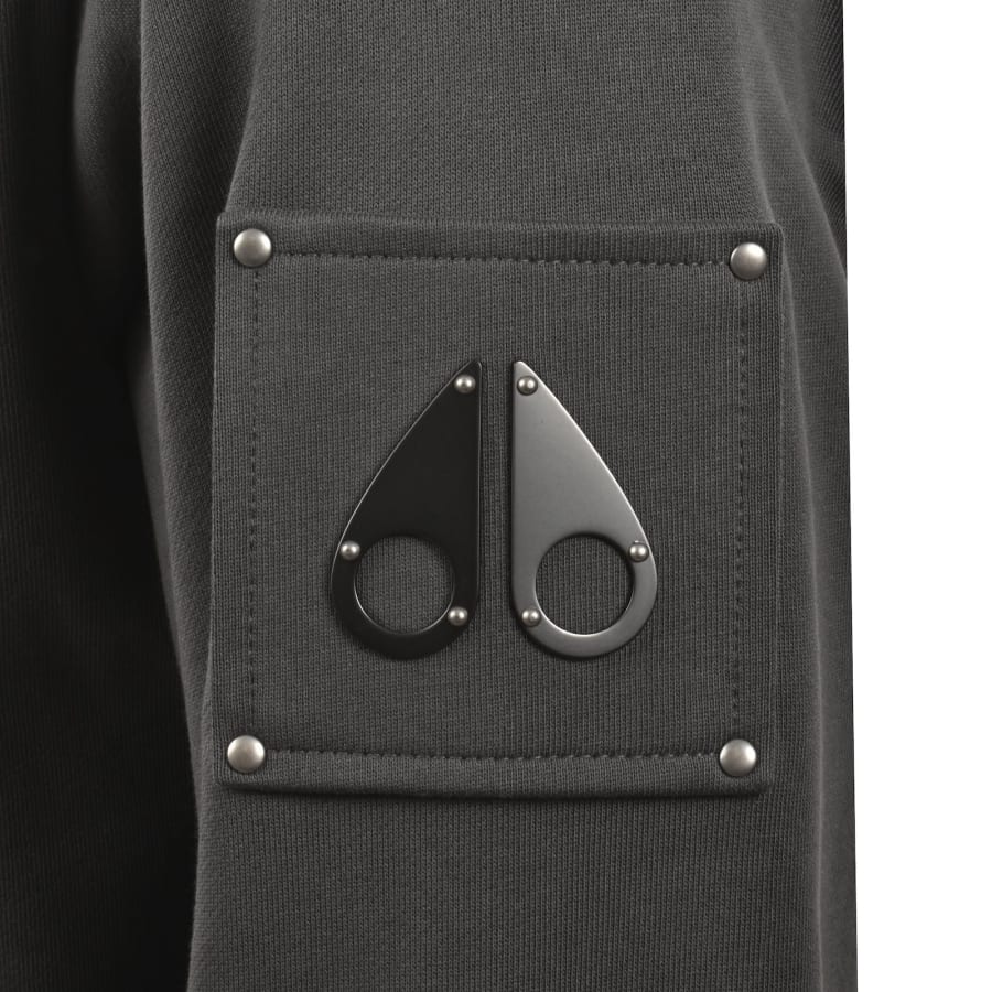 Image number 4 for Moose Knuckles Snyder Zip Hoodie Grey