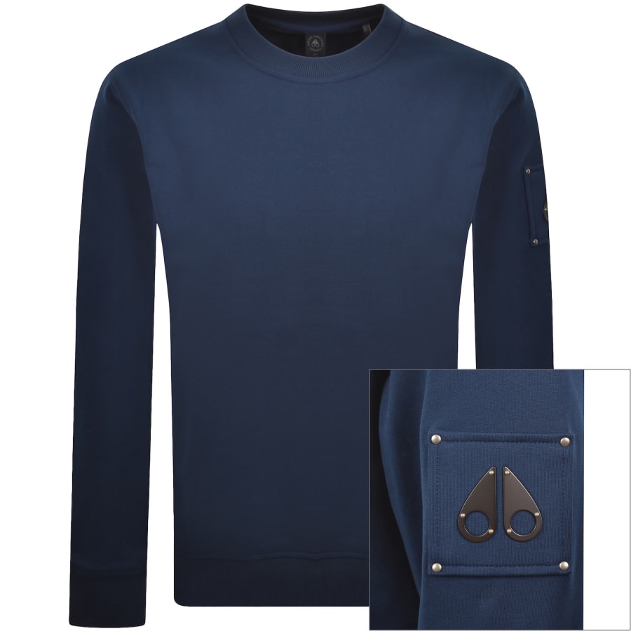 Image number 1 for Moose Knuckles Hartsfield Sweatshirt Blue
