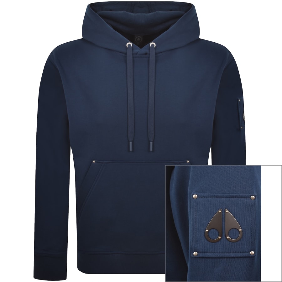 Image number 1 for Moose Knuckles Hartsfield Hoodie Blue