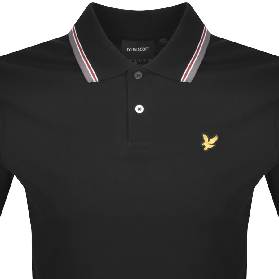 Image number 2 for Lyle And Scott Tipped Track Polo T Shirt Black