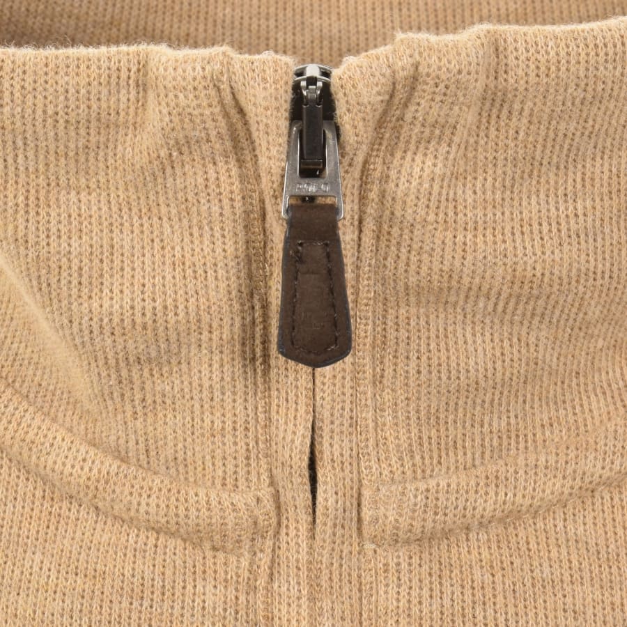 Image number 4 for Ralph Lauren Quarter Zip Knit Jumper Brown