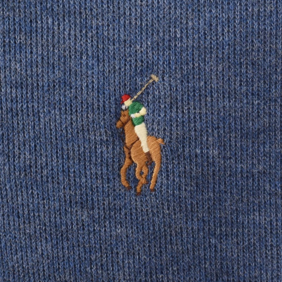 Image number 3 for Ralph Lauren Quarter Zip Knit Jumper Blue