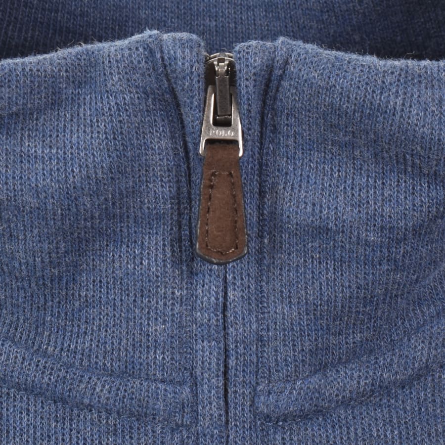 Image number 4 for Ralph Lauren Quarter Zip Knit Jumper Blue
