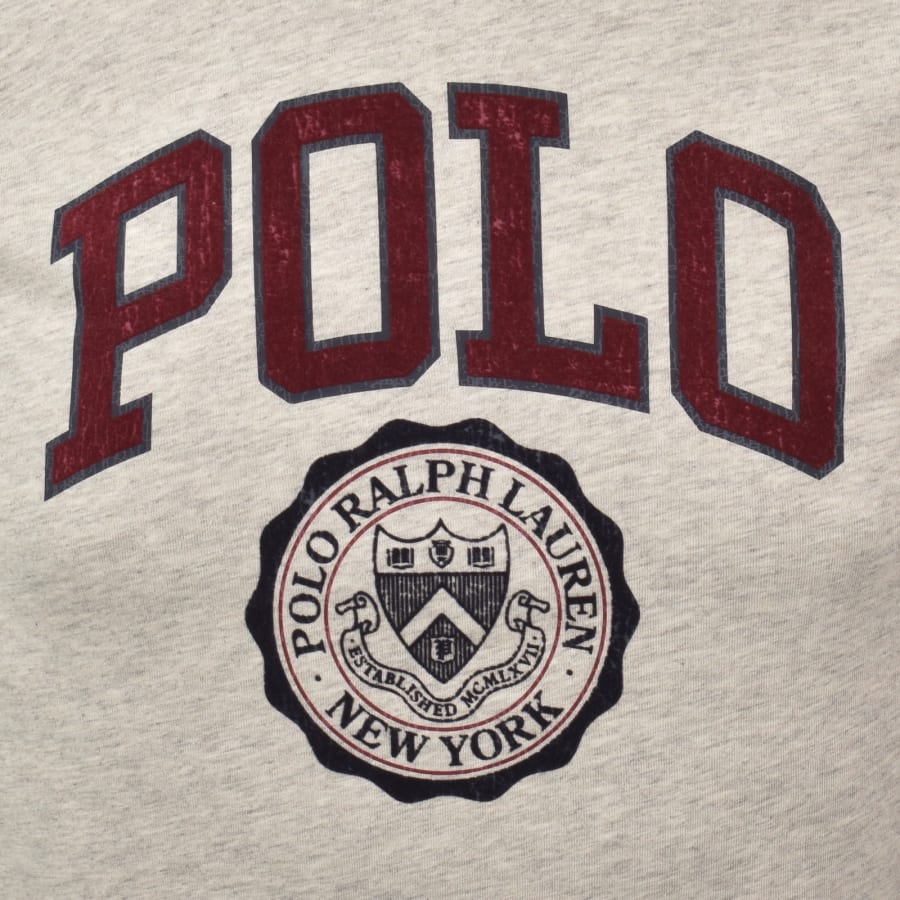 Image number 3 for Ralph Lauren Logo Crew Neck T Shirt Grey