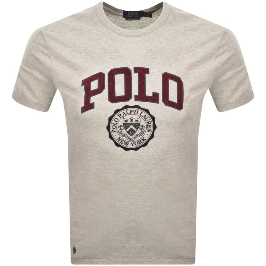 Image number 1 for Ralph Lauren Logo Crew Neck T Shirt Grey