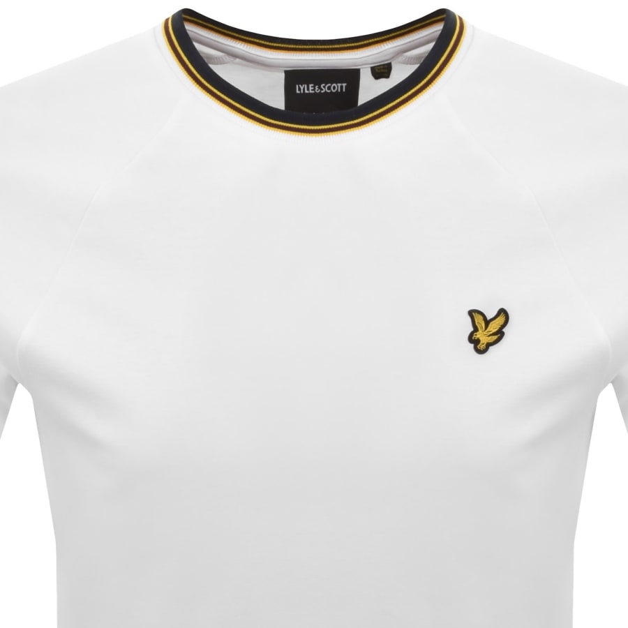 Image number 2 for Lyle And Scott Tipped Track T Shirt White