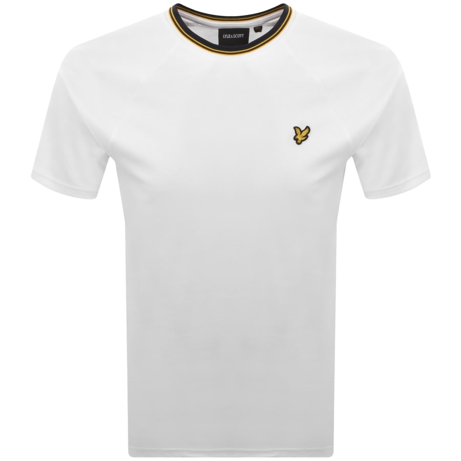 Image number 1 for Lyle And Scott Tipped Track T Shirt White