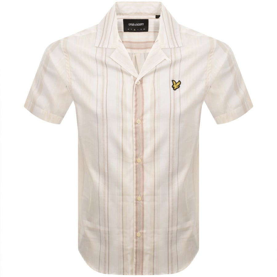 Image number 1 for Lyle And Scott Stripe Shirt Off White