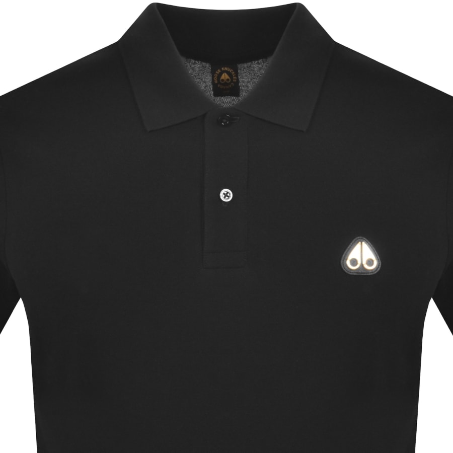 Image number 2 for Moose Knuckles Everett Gold Polo T Shirt Black