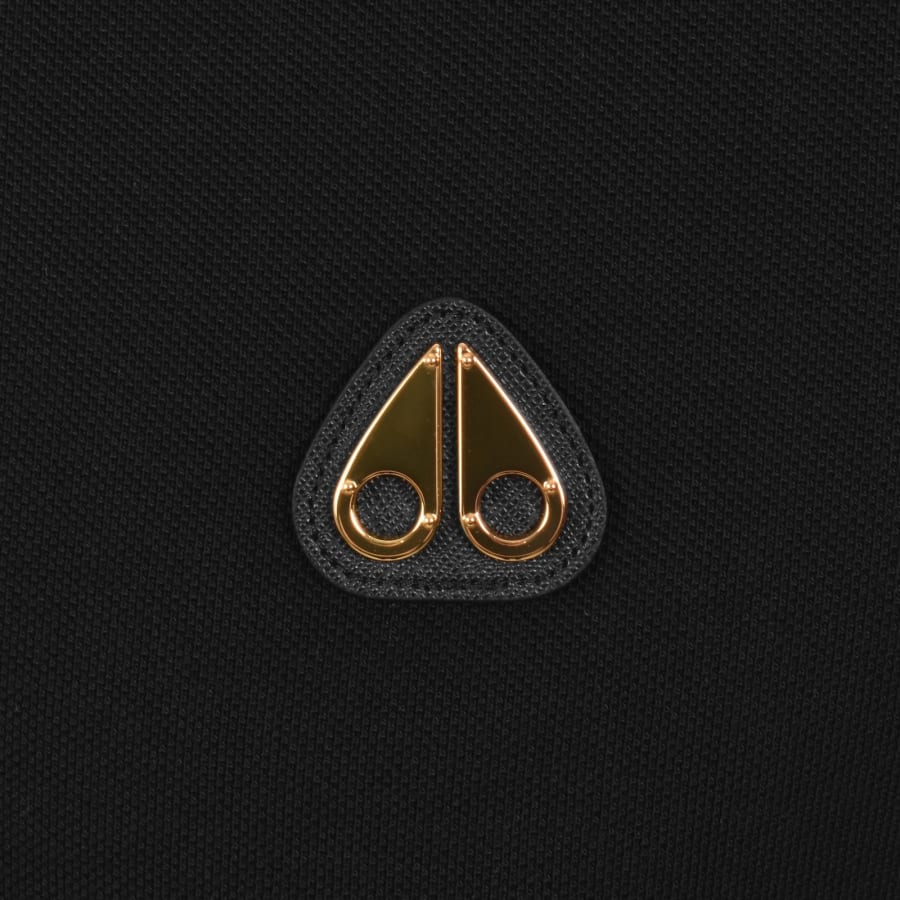 Image number 3 for Moose Knuckles Everett Gold Polo T Shirt Black