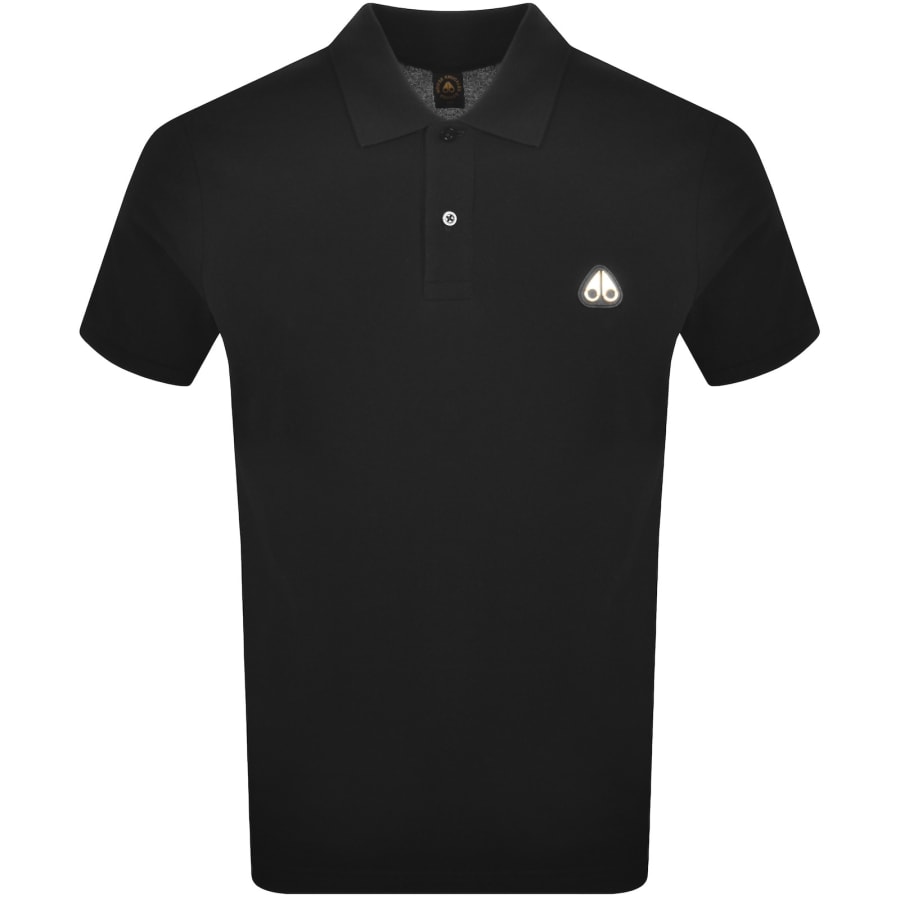 Image number 1 for Moose Knuckles Everett Gold Polo T Shirt Black