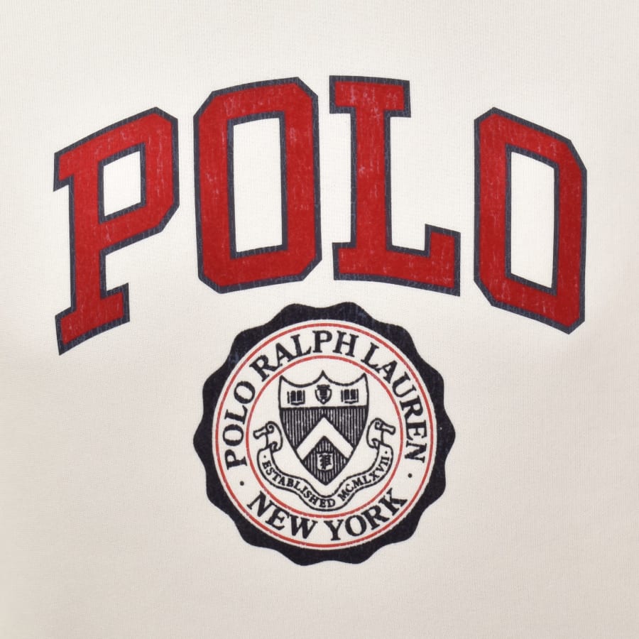 Image number 3 for Ralph Lauren Pullover Hoodie Off White