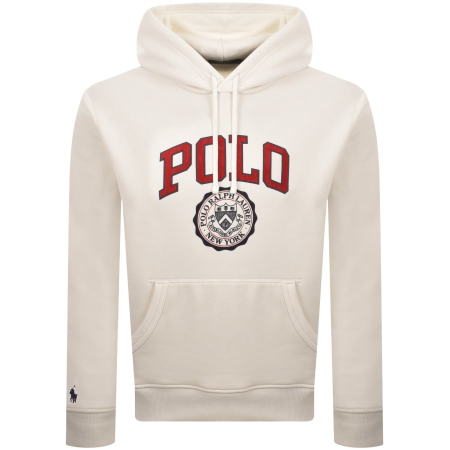 Image number 1 for Ralph Lauren Pullover Hoodie Off White
