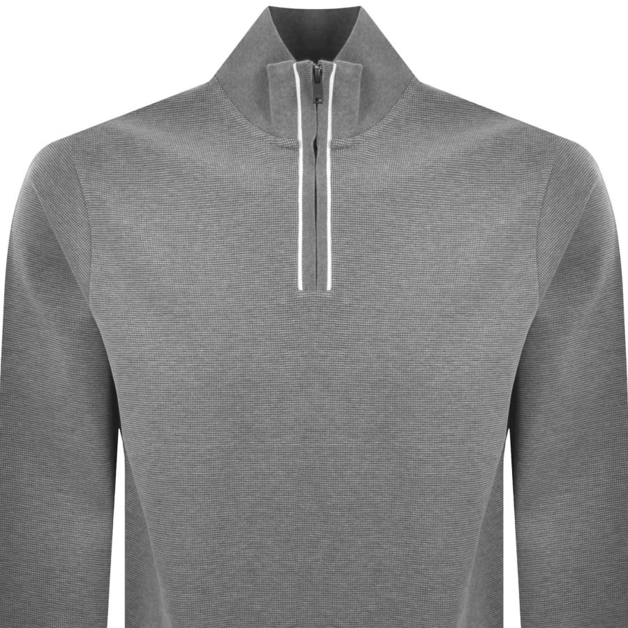 Image number 2 for BOSS H Sidney 80 Quarter Zip Sweatshirt Grey