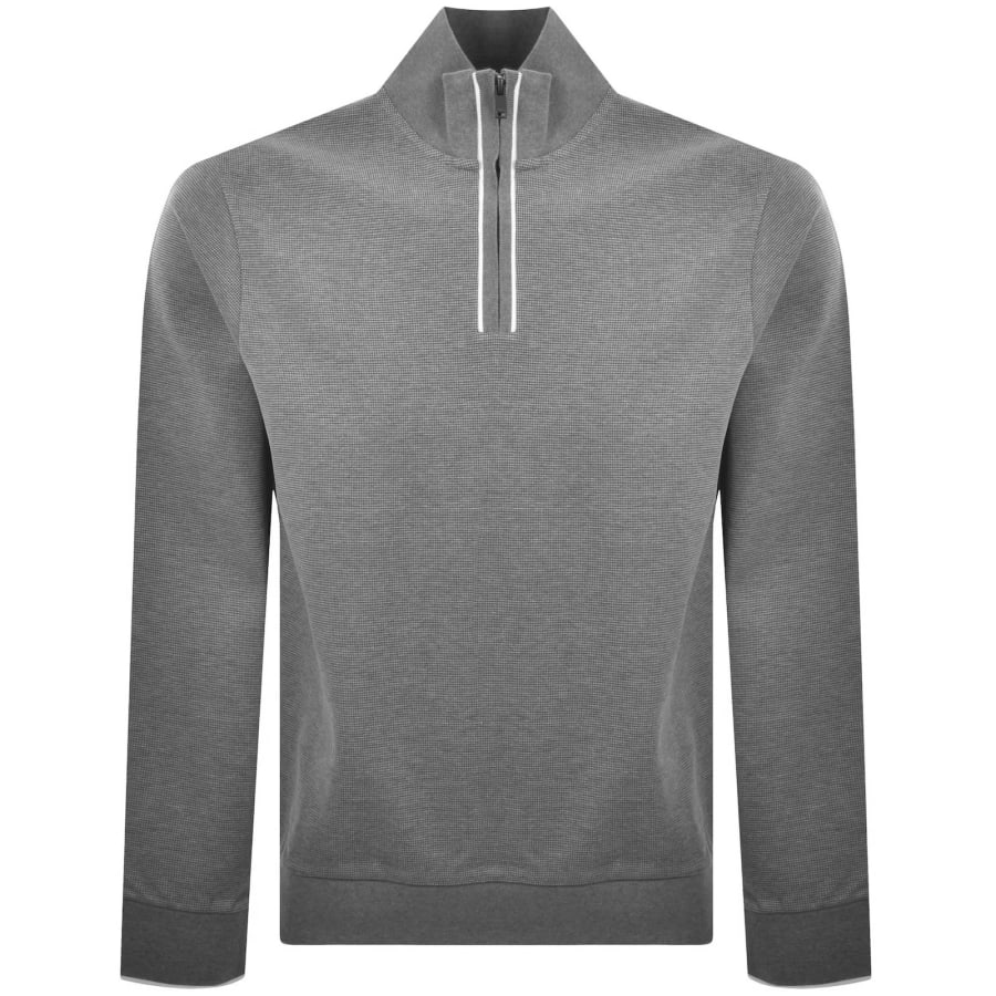 Image number 1 for BOSS H Sidney 80 Quarter Zip Sweatshirt Grey