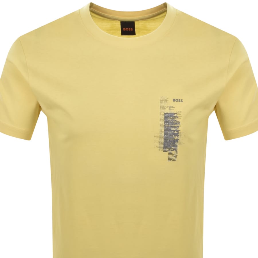 Image number 2 for BOSS TE Footprint T Shirt Yellow