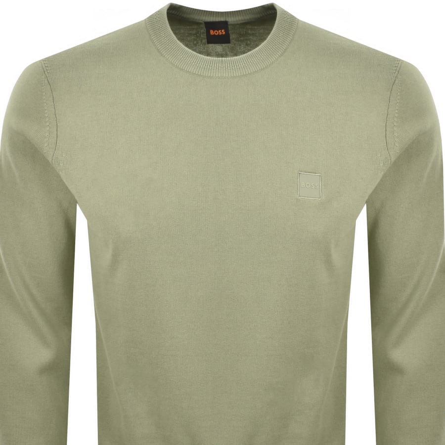 Image number 2 for BOSS Kanovano Knit Jumper Green