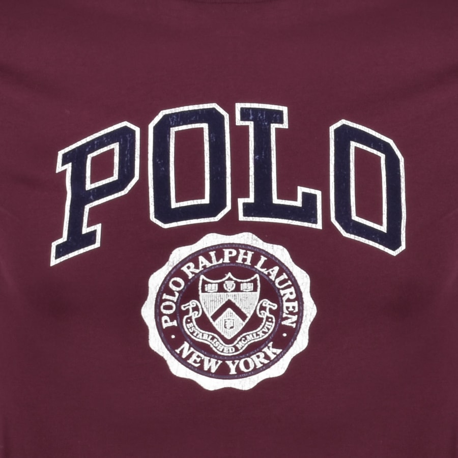 Image number 3 for Ralph Lauren Logo Crew Neck T Shirt Red